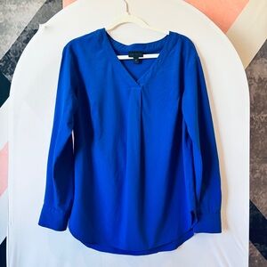Worthington Royal Blue V-Neck Blouse
